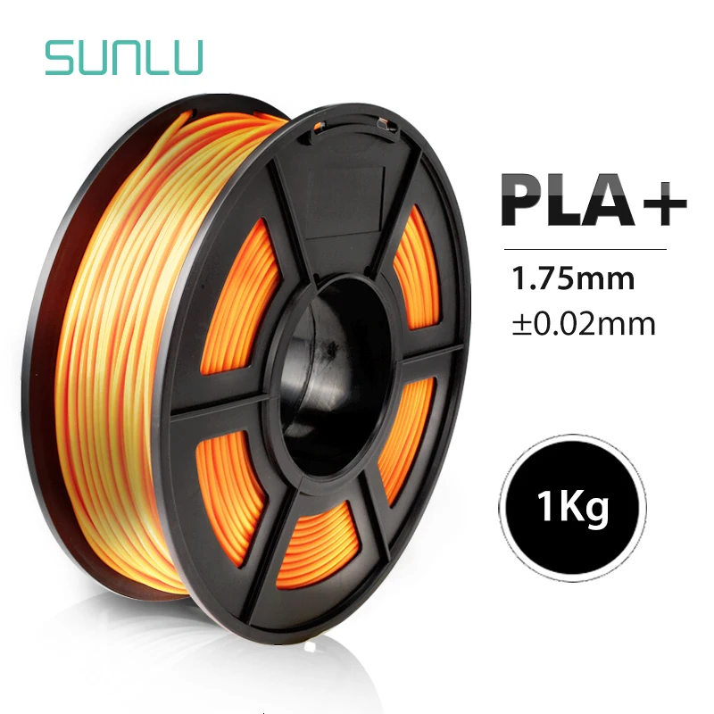 PLA Plus Orange SUNLU 3D-принтер PLA Plus 1 кг точность измерения+/-0,02 мм нить PLA Plus 1,75 мм для 3D-принтеров экструдер - Цвет: PLA Plus Orange