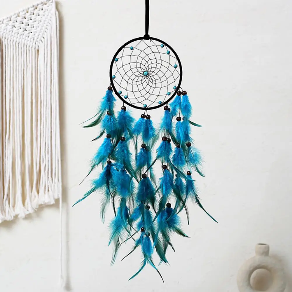 Feather Flower Dreamcatcher Room Wall Hanging Pendant Ornaments Decor White 