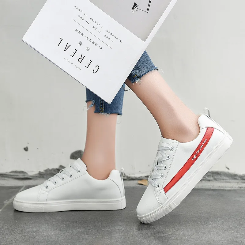 

2018 Autumn New Style White Shoes Women's Korean-style Versatile WOMEN'S Shoes Ulzzang Athletic Shoes Students Flat