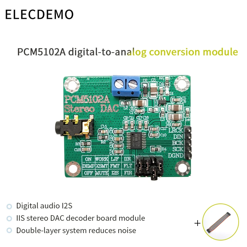 Цифровой аудио модуль PCM5102A I2S IIS стерео DCA декодер плата цифро аналоговый преобразователь Аудио