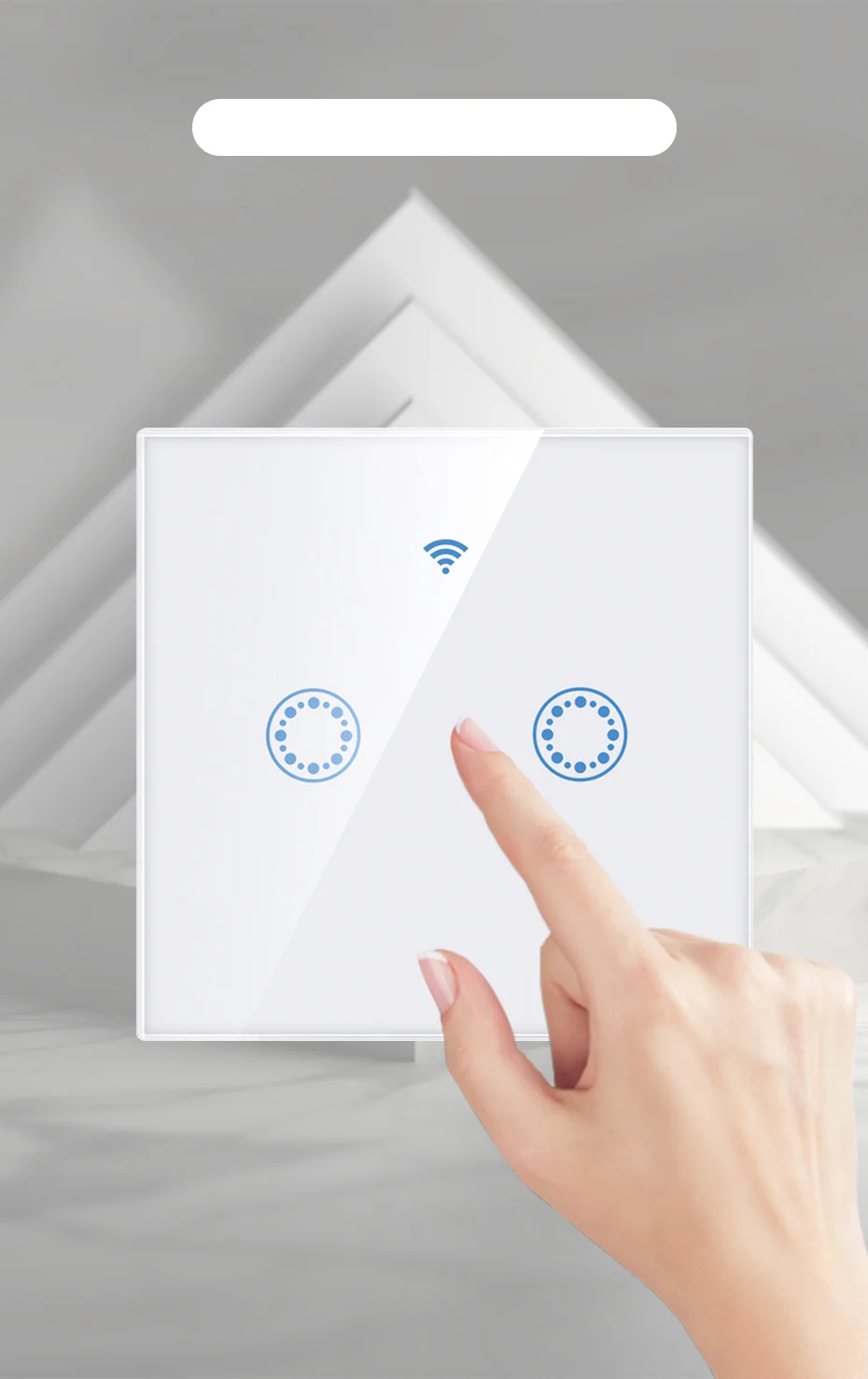 Стандарт ЕС Tuya/Smart Life/ewelink 1/2 банда 1 способ WiFi настенный светильник сенсорный переключатель для Google Home Amazon Alexa Голосовое управление