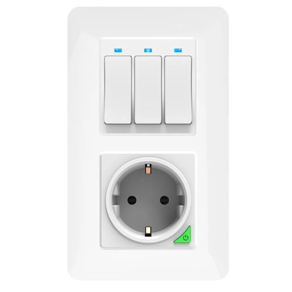 Option 11 2 комплекта смарт WiFi кнопочный переключатель розетка DE EU Съемная горизонтальная умная жизнь туя работа с Alexa Google Home черный - Цвет: Option 11