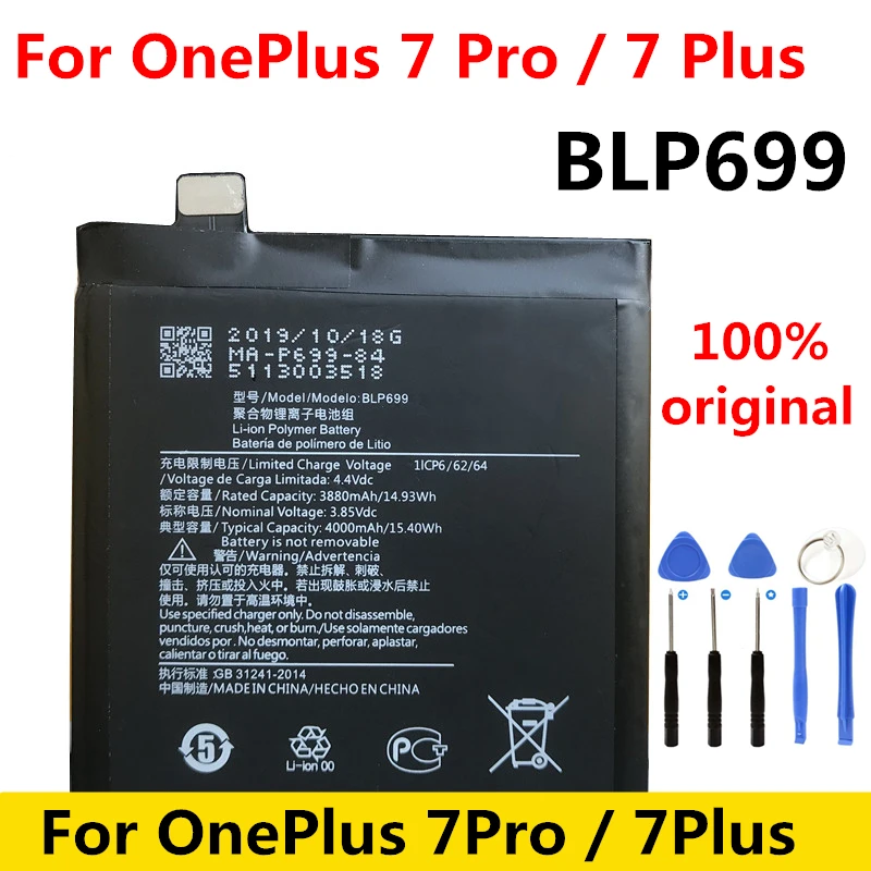 Аккумулятор BLP699 4000 мА · ч для OnePlus 7Pro 7 Pro Plus | Мобильные телефоны и аксессуары