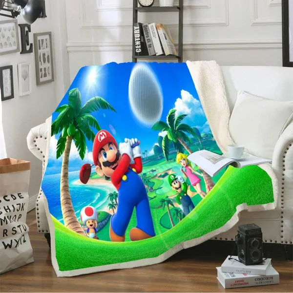 Дизайнерское Коралловое одеяло с персонажем из игры Супер Марио, Флисовое одеяло для дивана, детское теплое одеяло для домашнего декора 150x200 см - Цвет: Color-6