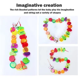 Juguete educativo Montessori de madera para bebé, juego de bloques de construcción, apilamiento de roscado, regalo de Navidad