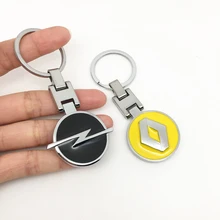 3D металлический автомобильный брелок для Renault Opel Ford Audi Honda Benz Volkswagen peugeot Nissan Skoda брелок с эмблемой автомобильные аксессуары