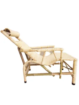 

Vintage Bamboo Plant Vine Old Rattan Chair Recliner Rattan Chair Lunch Break Chair Handmade Bamboo Bed Chair Factory Direct