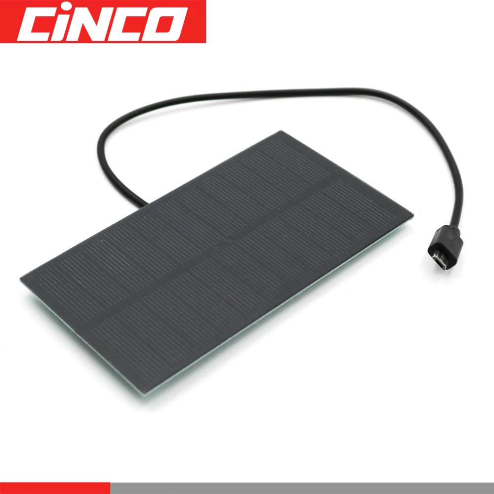 Solar Battery Charger 1.65W 5.5V Output USB Micro Android Micro USB port 5V 300mA Charge Regulators 