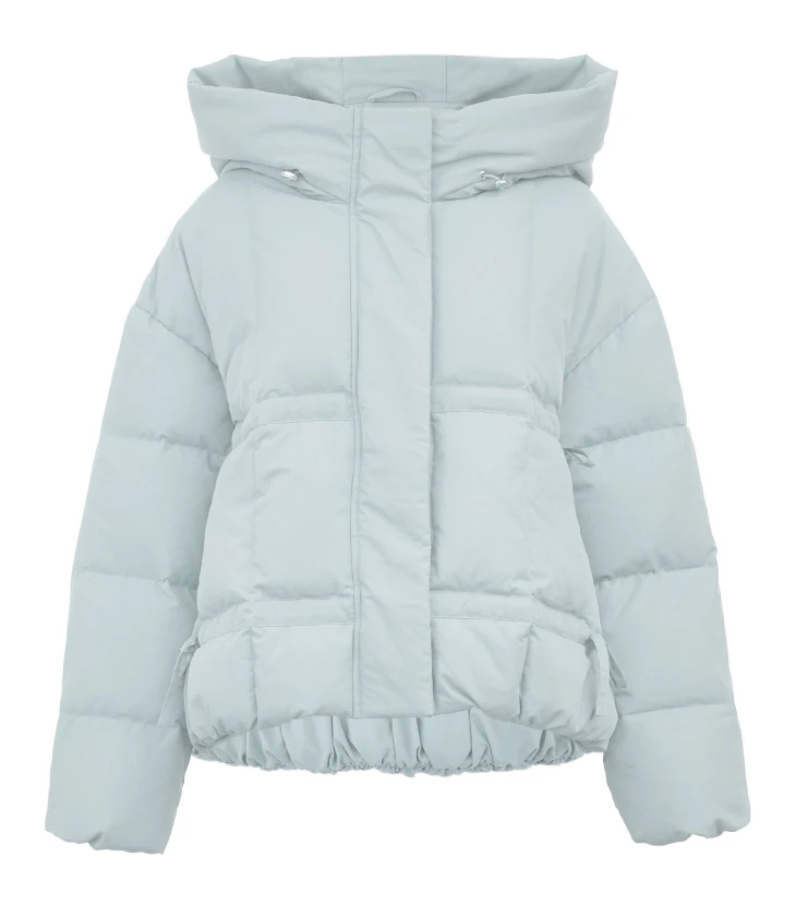 Vero Moda зимнее Новое однотонное пуховое пальто с капюшоном на белом утином пуху | 319423513