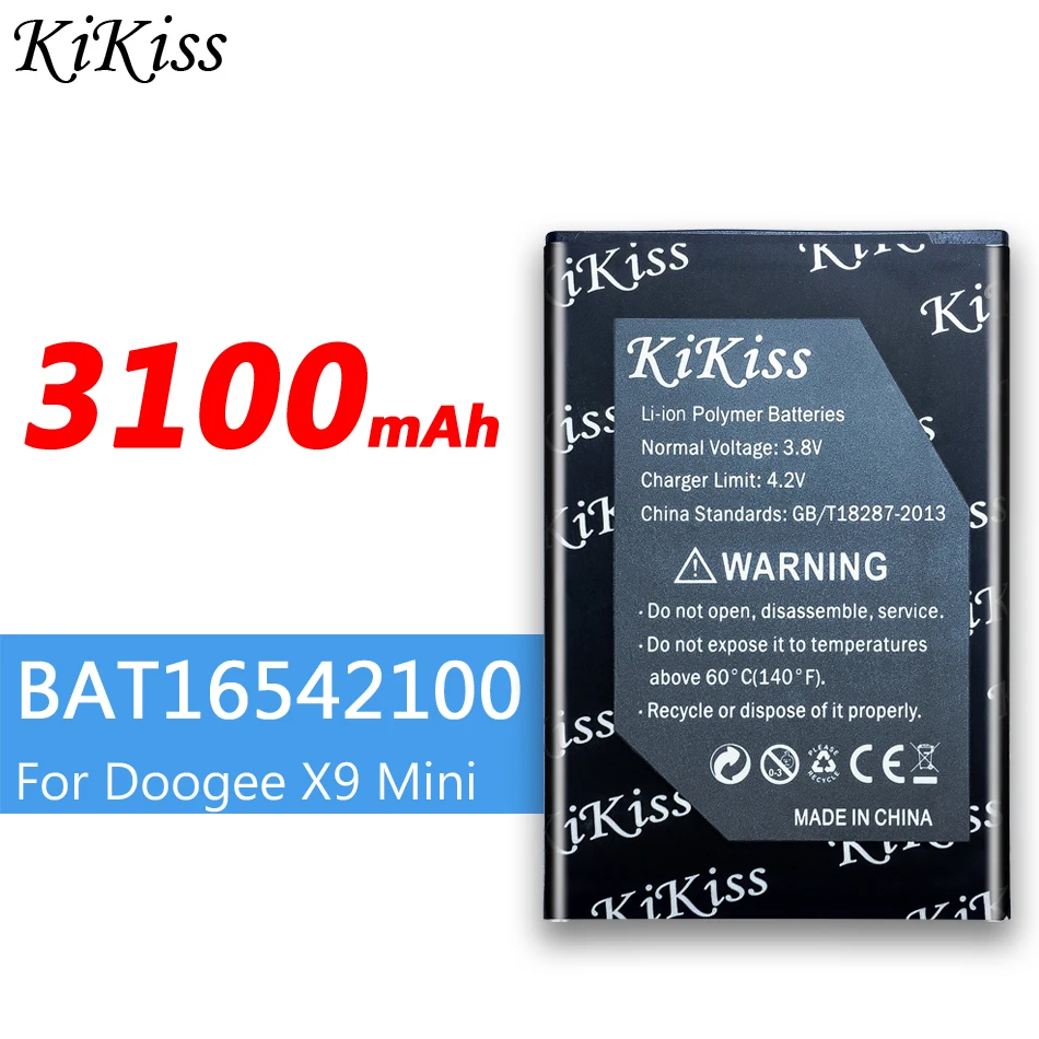 Аккумулятор Для Doogee X9 MINI аккумулятор 5 0 дюйма BAT16542100 3100 мАч для Мобильный
