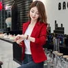 Red Blazer Women Long Sleeve Suit Jackets Femme Solid Black Single Button Coat Slim Fit Office Lady Coat Female Top 2021 Fall 2