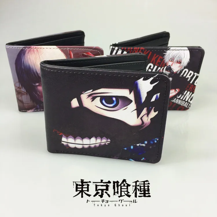 Tokyo ghoul Fashion Anime PU Wallet Soft Money Bag Zipper Wallets Coin Casual Purses Card Unisex Gifts