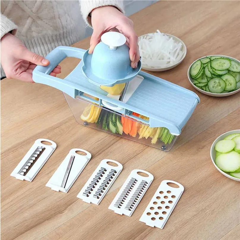 

Shredders Slicers Multi-function Potato Carrot Slicer Manual Vegetable Cutter Grater Kitchen Tool set #3d20