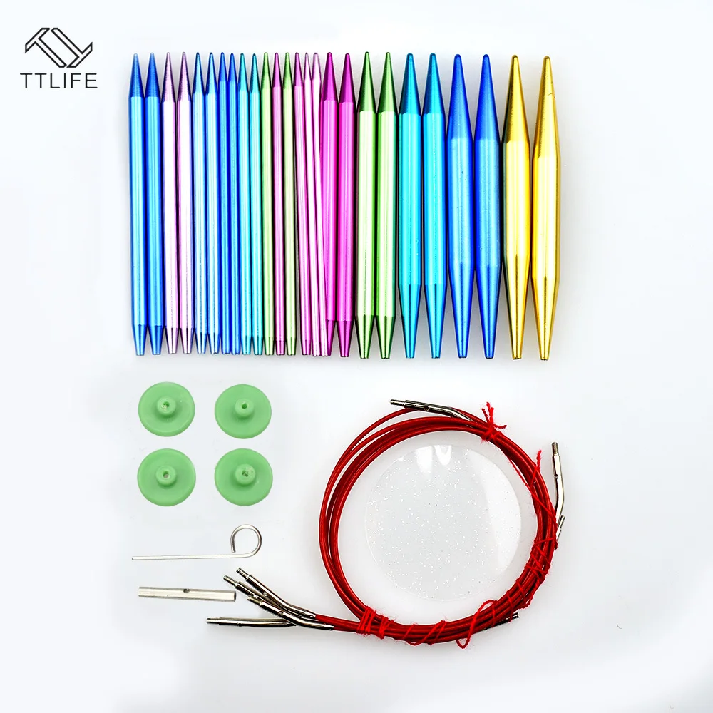 #Special Offers TTLIFE 13 Pairs Aluminum Change Head Circular Knitting Needle Ring Set Woven Tools Crochet Hooks Scarf Sweaters Knitting Tools #Special Offers TTLIFE 13 Pairs Aluminum Change Head Circular Knitting Needle Ring Set Woven Tools Crochet Hooks Scarf Sweaters Knitting Tools