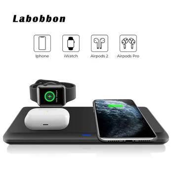 

Labobbon 3 in 1 Wireless Charging Station for iPhone 11/11pro/Se X XS XR Xs Max 8+ iWatch 6 SE AirPods 2/Pro for Samsung S20/S10