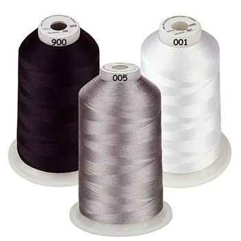 

Color Packs Of Polyester Embroidery Machine Thread Huge Spool 5000M for All Embroidery Machines (Black White Silver)