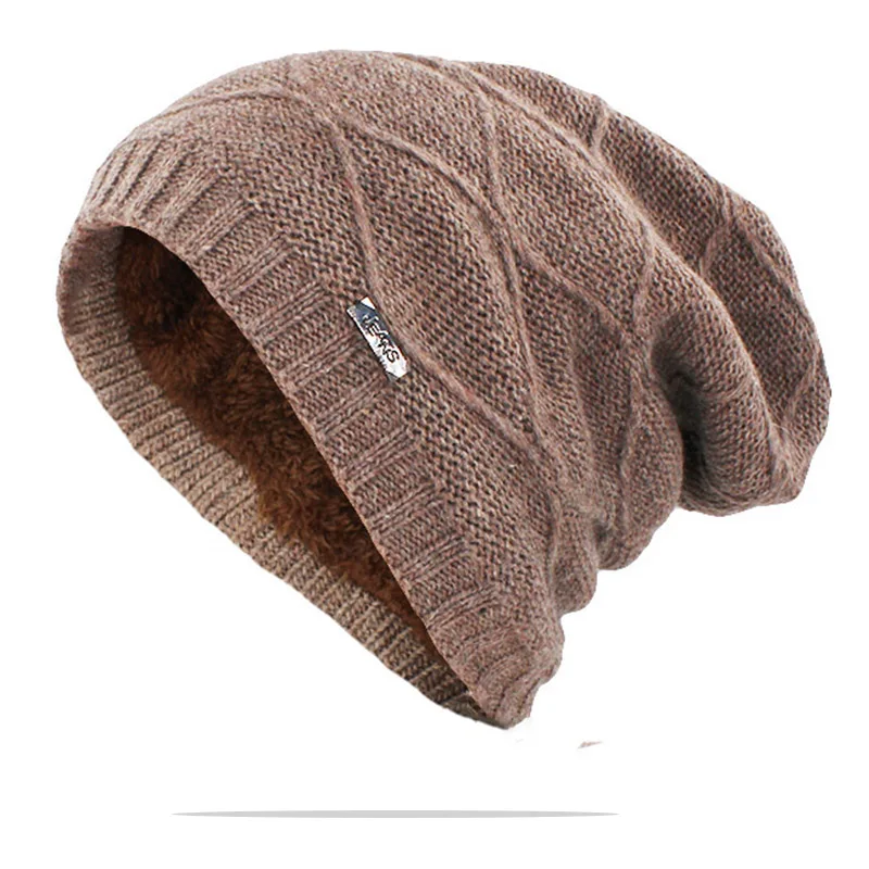 ALTOBEFUN Skullies Beanie, Мужская зимняя шапка, шапки из искусственного меха, теплая мешковатая вязаная шапка, шапки для взрослых, вязаная Толстая шапка для женщин, BHT137