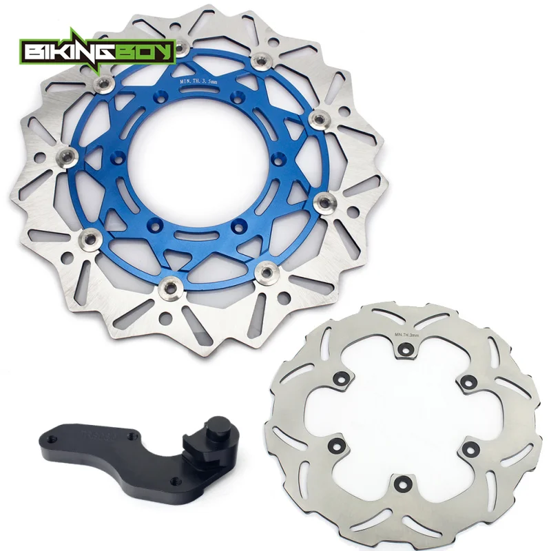 BIKINGBOY yz WR 125 250 98-07 WR 250 450 F 03-16 YZ250F ввиде горшка 01-06 YZ450F 03-07 05 спереди и сзади тормозные диски роторы кронштейн 320 мм