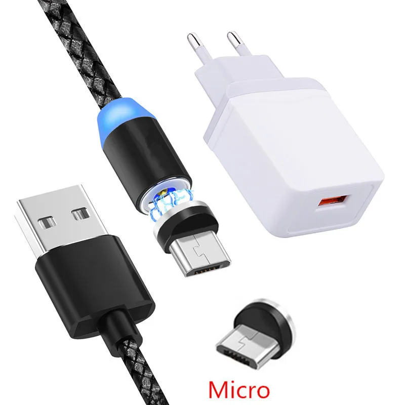 Магнитный зарядный кабель Micro usb для Xiaomi Redmi 5 7A Huawei Honor 8x Samsung galaxy A11 S5 S4 android адаптер