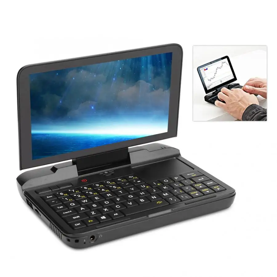 6 дюймовый мини ноутбук GPD 8 ГБ ОЗУ + 128 Гб ПЗУ карманный 1280x720 для Intel Celeron