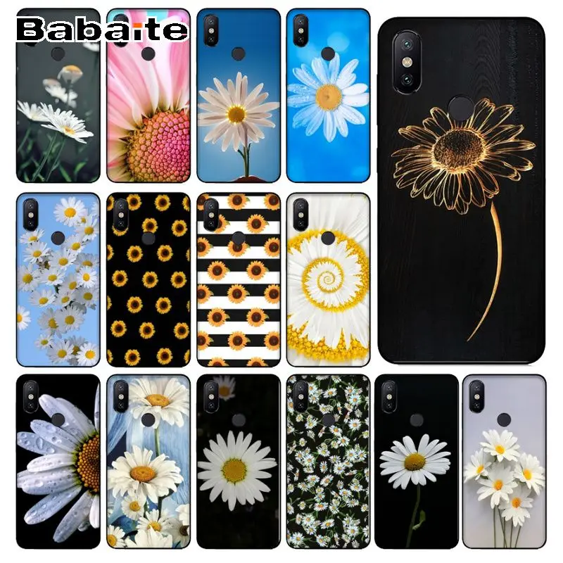 cover for redmi note7 Daisy flowers Custom Photo Soft Phone Case For 5plus 5A 6pro 4 note5A 7 note6pro coque | Мобильные телефоны и