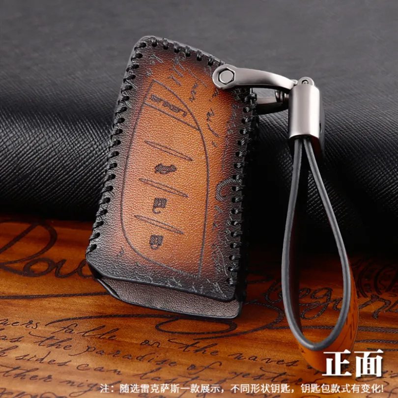 Baratos Funda protectora de cuero genuino para coche con mando a distancia para coche para Lexus ES RX NX CT IS LX LS accesorios de coche