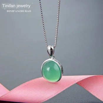 

Jewel Set S925 Sterling Silver Pendant Simple Elegant Light Luxury Short Necklace Jewelry