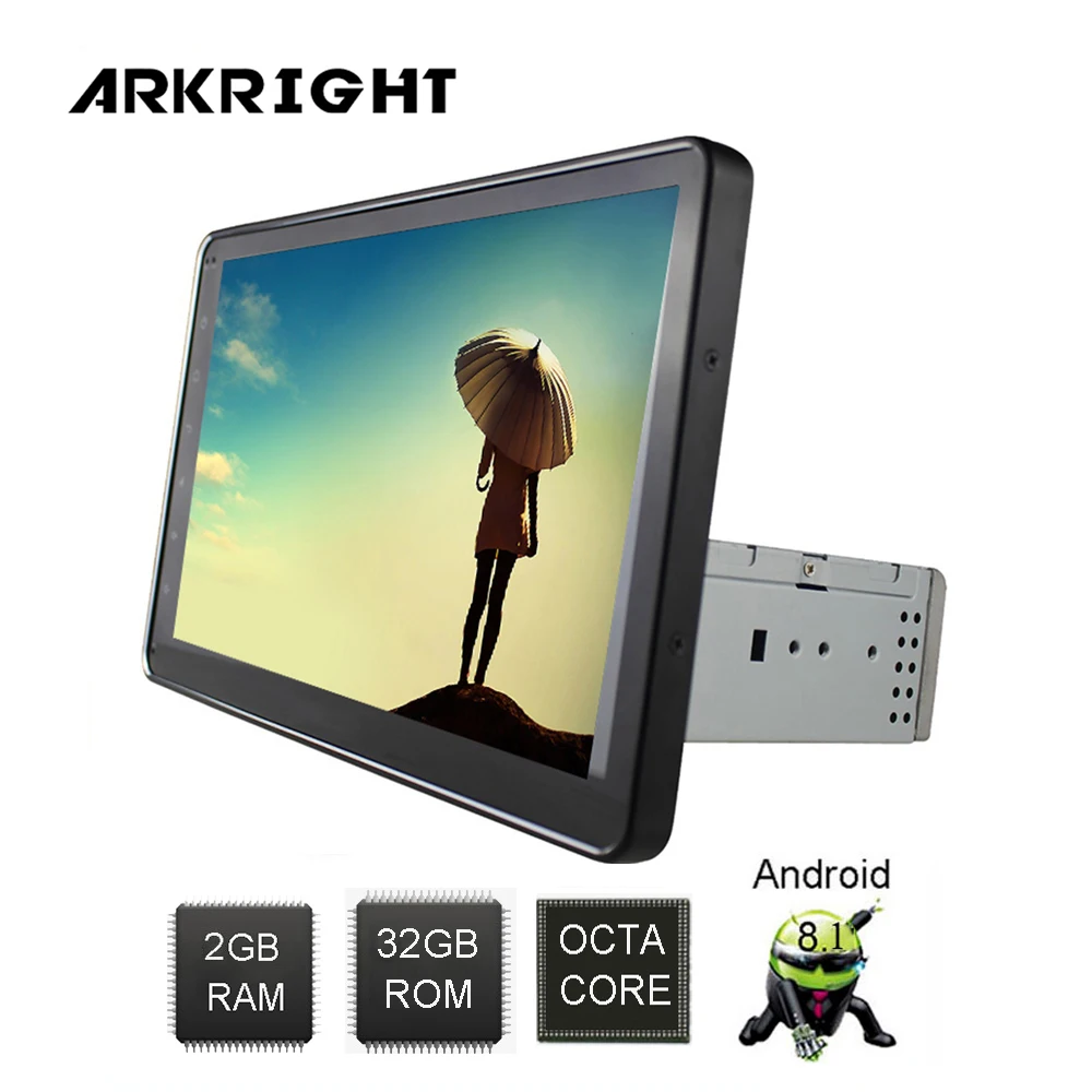 ARKRIGHT 10,1 ''1Din Авторадио gps 2 Гб системный блок Android8.1 автомобилей Радио Стерео Аудио мультимедиа плеера ips экран /с DSP