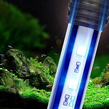 

Gako Led Aquarium Lighting 57CM White Light Aquarium Fish Tank Amphibious Submersible LED Lamp Arowana Light 6.2W Waterproof