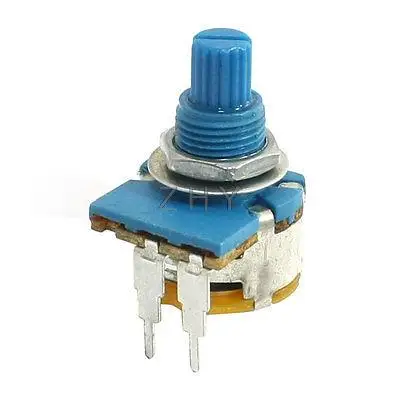 

Single Linear 2 Terminals Rotary Taper Potentiometer B500K 500K Ohm
