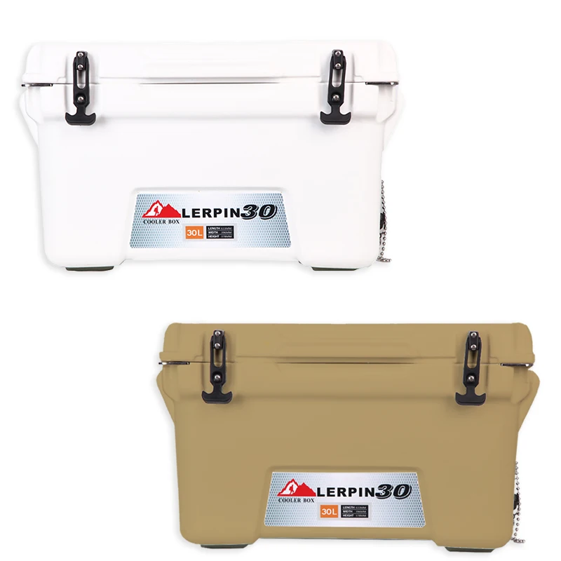 

Lerpin 30L LLDPE Plastic Insulated Portable Rotomolded Ice Chest Cooler Box Fishing