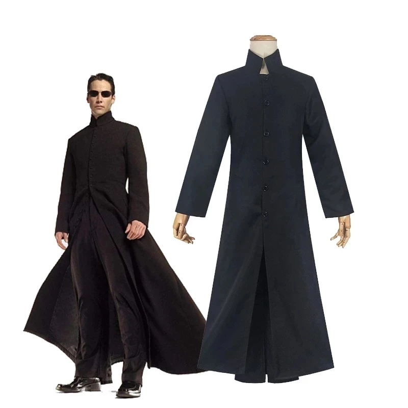 

The Matrix Neo Costume in Men Movie & TV Costume Halloween Party Men Women Uniform Jackets Stage Performance Cosplay Anime