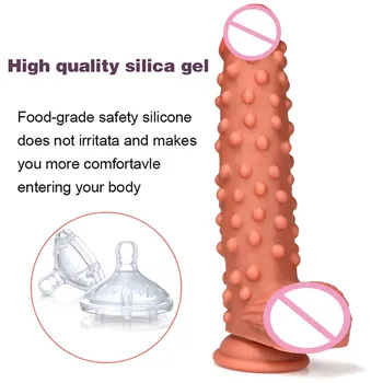 Big Realistic Barbed Penis Dildo Huge Anal Toy Soft Silicone Monster Sex Toys for Women Lesbian with Suction Cup Adult Product 6