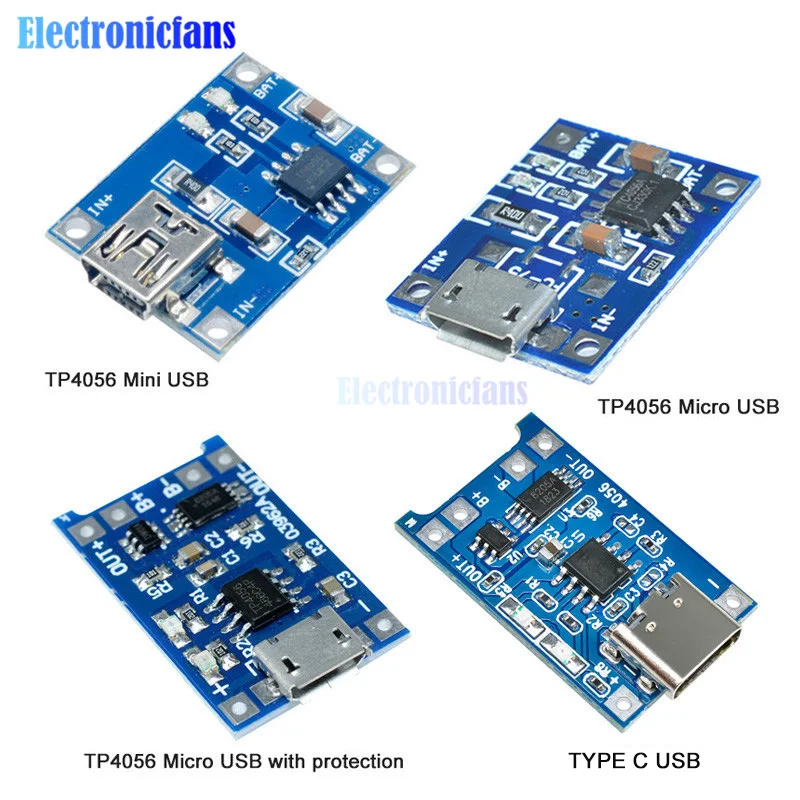 Mini Micro Type C USB 5V 1A 18650 TP4056 модуль зарядного устройства литиевой батареи зарядная