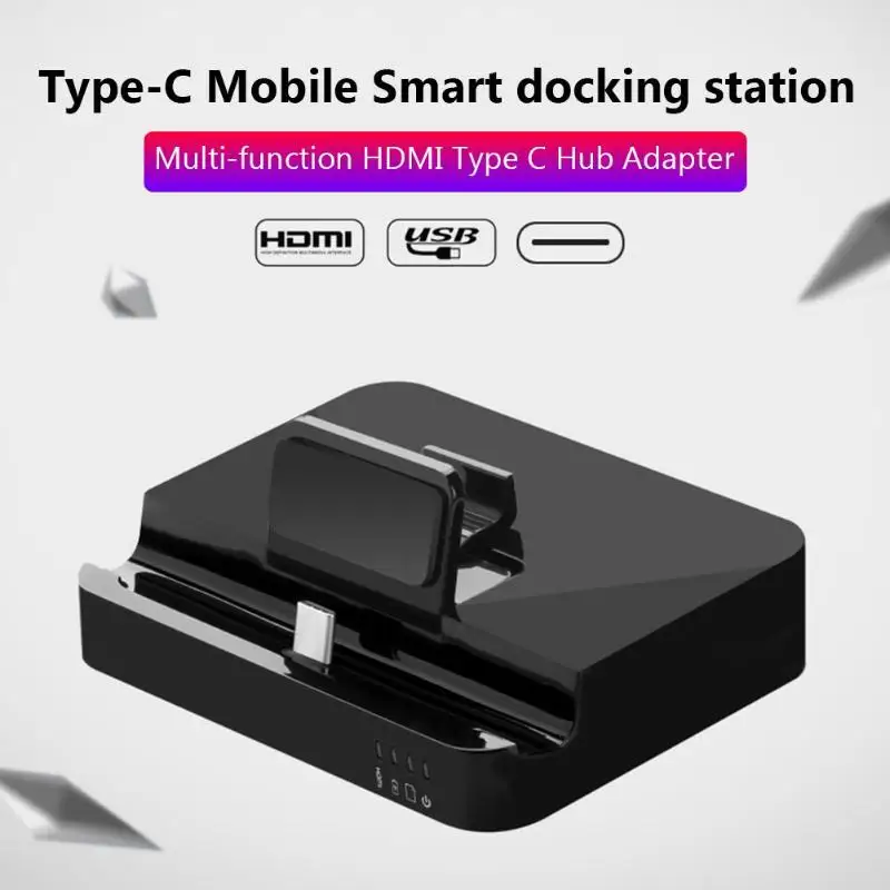 Горячая адаптер тонкий дизайн портативный многофункциональный HDMI к type C концентратор адаптер USB3.0 HDMI конвертер Расширение Док-станции