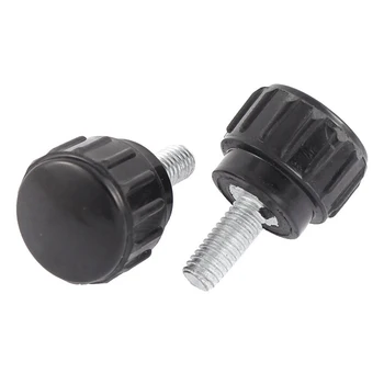 

M4 x 10mm Round Head Screw On Thumbscrews Knurled Clamping Knob 2 Pcs