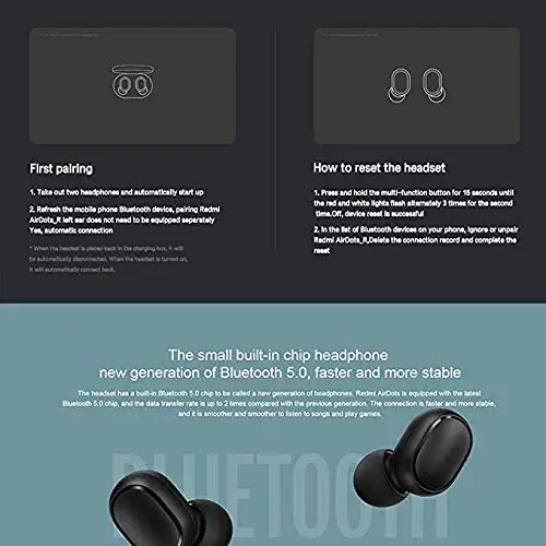 Для Redmi Airdots TWS Bluetooth 5,0 наушники стерео беспроводные активные шумоподавления с микрофоном свободные наушники
