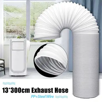 

Warmtoo 300cm Air Conditioner Exhaust Hose Steel Wire Tube Universal Air Vent Hose Fit for TCL/Midea Portable Air Conditioner