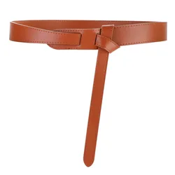 Cowskin Knot Belts Woman DIY Long Soft Genuine Leather Waistbands For Dress Coat HOT Real Cow Waist Seal Party Girl Accessories