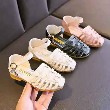 

New Summer Kids Sandals girls princess Sandals Fashion Toddler baby PU Leather Beach shoes Soft Children Casual princess Shoes