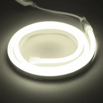 

4M EU plug AC 220-240V Waterproof Flexible Neon LED Strip 12W/M 120LEDs/M Warm/Cool White For Advertising Signs Letter Sign