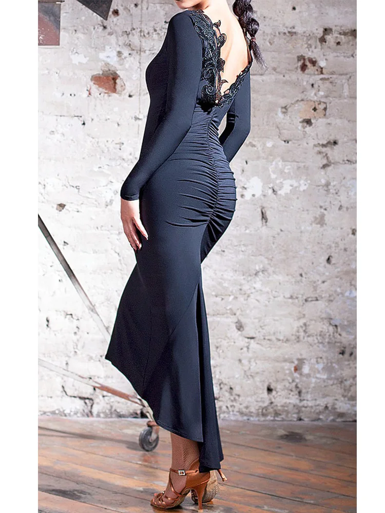 

Latin Dance Dress for women Samba Dance practice skirt Chacha dance clothes training clothes Black High quality Leotards MSD092