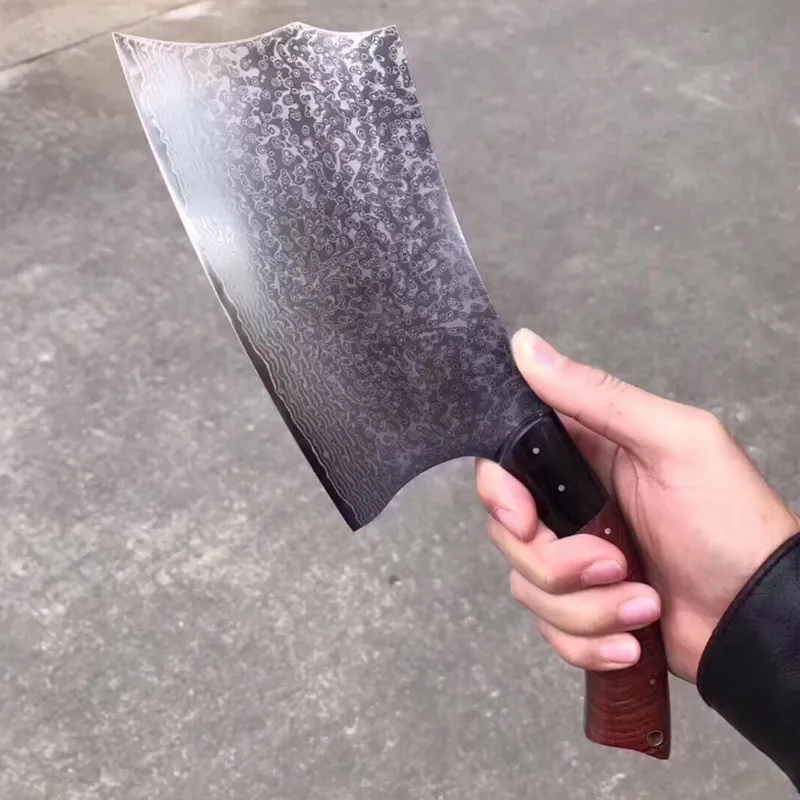 

VG10 Chef Knife Handmade Forged High-carbon Damascus steel Steel Kitchen Knives Cleaver Filleting Slicing Broad Butcher knife