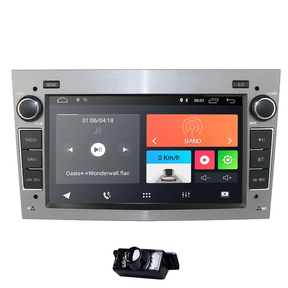 Android 9,0 4 ядерный ips экран DSP 2 DIN Автомобильный gps для opel Vauxhall Astra H G J Vectra Antara Zafira Corsa dvd-плеер - Цвет: Gray