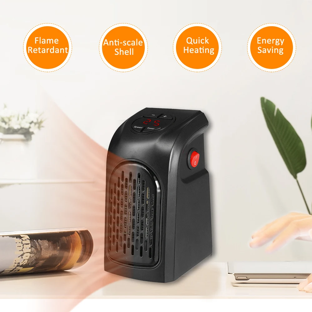 Eu Handy Heater Plug In 400w Electric Wall Heater Stove Hand