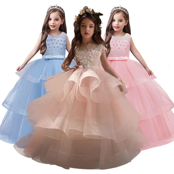 

2019 Tulle Lace Infant Toddler Pageant White Flower Girl Dresses for Weddings and Party First Communion Dresses For Girls