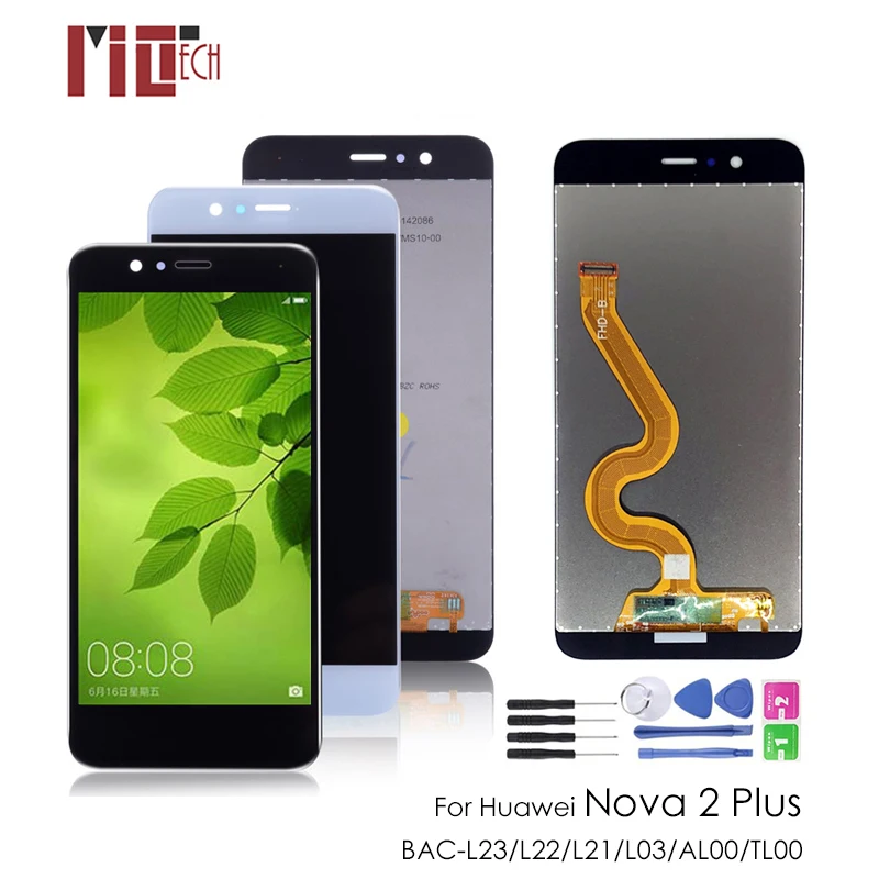 5," ЖК-дисплей для huawei Nova 2 Plus BAC-L23 L21 L03 TL00 AL00 ЖК-дисплей кодирующий преобразователь сенсорного экрана в сборе для Nova 2 P lcd