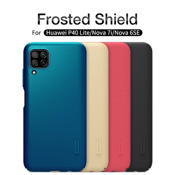 

Case For Huawei P40 Lite Cover Huawei P40 Lite NILLKIN Super Frosted Shield Matte PC back cover case gift holder