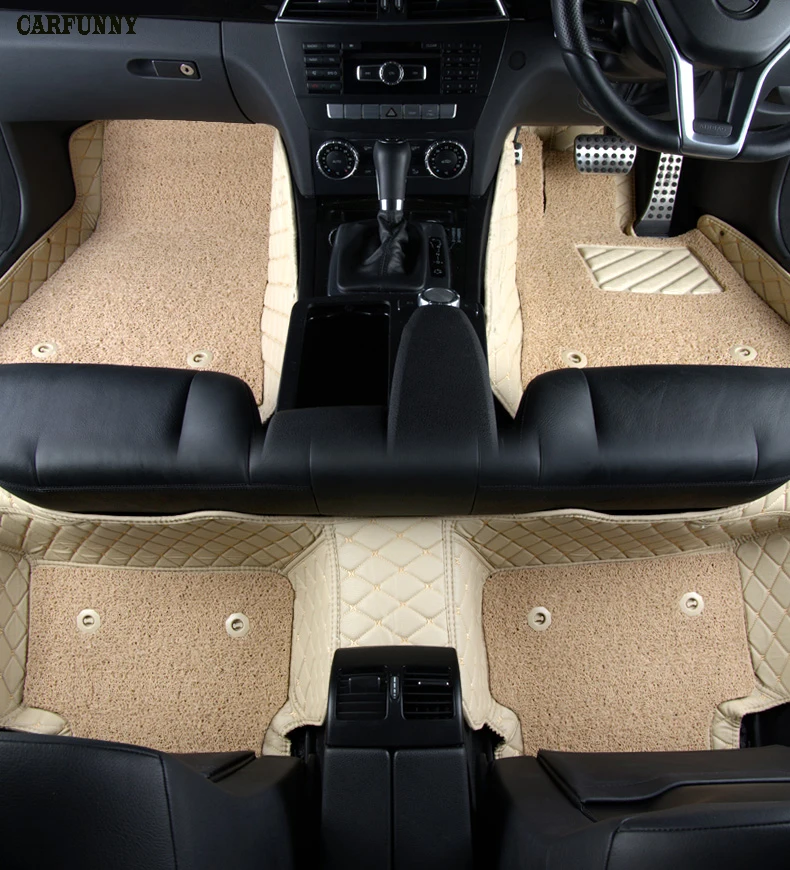 

right hand drive Car Floor Mats For Mercedes Benz ML63 ML300 ML320 ML350 ML400 ML450 ML500 ML550 Waterproof Leather Non-slip Mat