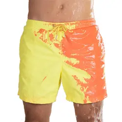 Волшебные изменения цвета пляжные шорты летние мужские плавки купальник быстросохнущие купальные шорты пляжные брюки Прямая доставка